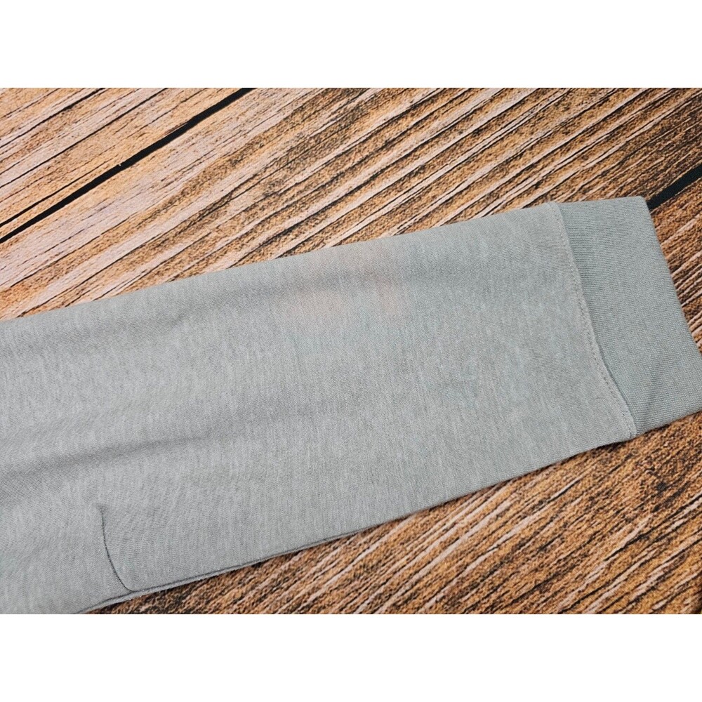 Majestic Carolina Panthers Sweatshirt Men L Crew Neck NFL Long Slv Pocket Gray - Picture 9 of 9